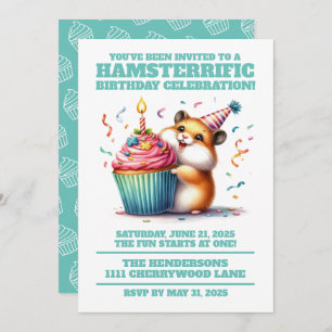 Schattigee Hamster Lifting Cupcake Hamsterrific Ve Kaart