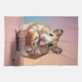 Schattigee hamster met chocolade chip muffin paste theedoek (Horizontaal)