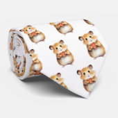 Schattigee hamster met hart Stropdas (Opgerold)