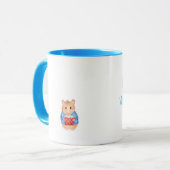 Schattigee hamster met taart mok verjaardagscadeau (Voorkant links)