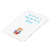Schattigee hamster met taartmagneet verjaardagscad magneet (Linkerzijde)