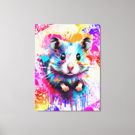Schattigee Hamster Metalen Print - Kleurrijke Hams