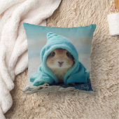 Schattigee hamster op het strand-Schattige Summer  Kussen (Deken)