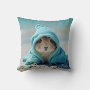 Schattigee hamster op het strand-Schattige Summer Kussen