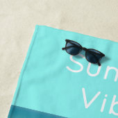 Schattigee hamster op het strand - Turquoise zomer Strandlaken (In situ)