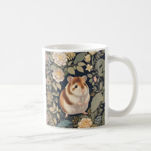 Schattigee hamster William Morris geïnspireerd Koffiemok