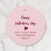 Schattigee Hand-Geïllustreerde XOXO Kalligrafie Va Bedankjes Labels (Achterkant)