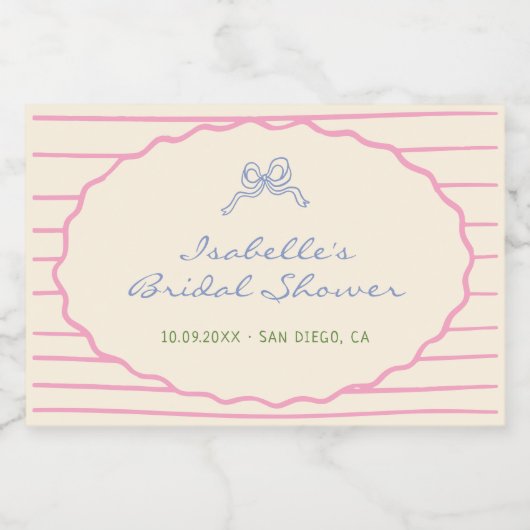 Schattigee hand getekend kleurrijk Vrijgezellenfee Sparkling Wijnetiket (Enkel label)