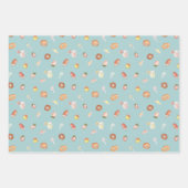 Schattigee hand getekende desserts pastelpatroon inpakpapier vel (Voorkant 2)