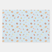Schattigee hand getekende desserts pastelpatroon inpakpapier vel (Voorkant)