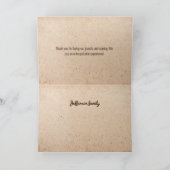 Schattigee hand getekende egel in herfst met blade bedankkaart (Binnen)