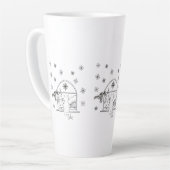 Schattigee hand getekende feestelijke kerstvakanti latte mok (Linkerhoek)