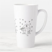 Schattigee hand getekende feestelijke kerstvakanti latte mok (Rechts)