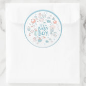 Schattigee hand getrokken Baby items Ronde Sticker (Tas)