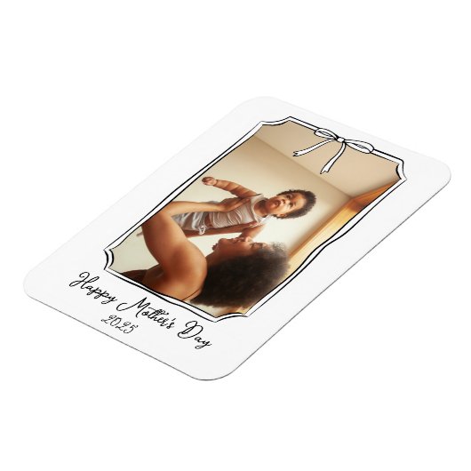 Schattigee Hand getrokken Bow Eenvoudige Moederdag Magneet (Linkerzijde)