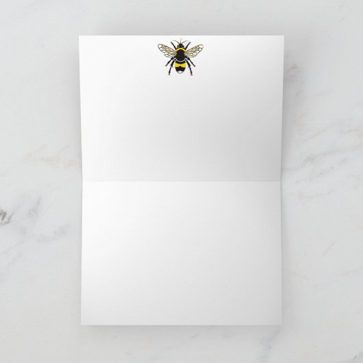Schattigee Hand getrokken Bumble BEE- Wildlife - N Kaart (Binnen)