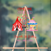 Schattigee Hand getrokken Carnaval Circus Verjaard Acryl Bord (Neutraal)