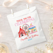 Schattigee hand getrokken Carnaval Circus Verjaard Bedankzakje (Geknipt)