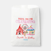Schattigee hand getrokken Carnaval Circus Verjaard Bedankzakje (Voorkant)