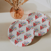 Schattigee hand getrokken Carnaval Circus Verjaard