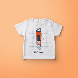 Schattigee Hand Getrokken Cutter Naam T-Shirt