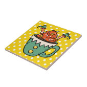 Schattigee hand getrokken Elf Kleurrijke retro Fun Tegeltje (Zijkant)