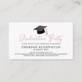 Schattigee Hand getrokken Graduation Party Invitat Informatiekaartje (Voorkant)