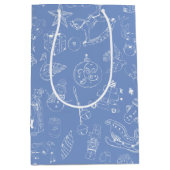 Schattigee hand getrokken kerst doedel medium cadeauzakje (Voorkant)