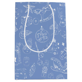 Schattigee hand getrokken kerst doedel medium cadeauzakje