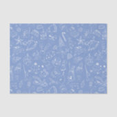 Schattigee Hand Getrokken Kerst Doodle Patroon Vak Tissuepapier (Voorkant)