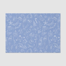 Schattigee Hand Getrokken Kerst Doodle Patroon Vak Tissuepapier