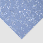 Schattigee Hand Getrokken Kerst Doodle Patroon Vak Tissuepapier (Detail)