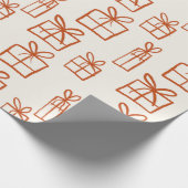 Schattigee Hand Getrokken Kerstcadeau Pakketten Pa Cadeaupapier (Hoek)