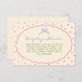 Schattigee hand getrokken kleurrijke display douch informatiekaartje (Voorkant / Achterkant)