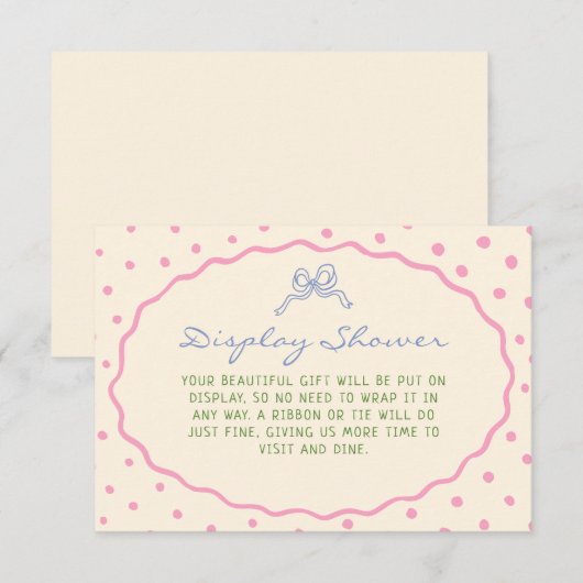 Schattigee hand getrokken kleurrijke display douch informatiekaartje (Voorkant / Achterkant)