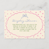 Schattigee hand getrokken kleurrijke display douch informatiekaartje (Voorkant)