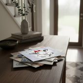 Schattigee Hand getrokken Koe Bandana bewegende aa Briefkaart