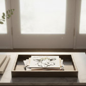 Schattigee Hand Getrokken Koe Daisies Bewegende Aa Briefkaart