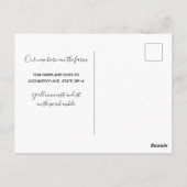 Schattigee Hand Getrokken Koe Daisies Bewegende Aa Briefkaart (Achterkant)