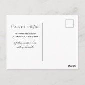 Schattigee Hand getrokken Koe Zonnebloem Bewegende Briefkaart (Achterkant)