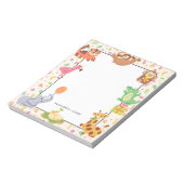 Schattigee Hand getrokken Oerwoud Dieren gepersona Notitieblok (Linkerzijde)