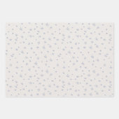 Schattigee Hand Getrokken Pastel Blauwe Sterren Op Inpakpapier Vel (Voorkant 3)