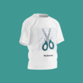 Schattigee Hand getrokken Schaar Naam T-shirt
