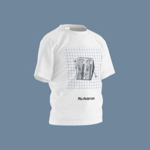 Schattigee Hand Getrokken Scherper Naam T-shirt