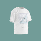 Schattigee Hand getrokken Set-Square Naam T-Shirt
