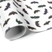 Schattigee Hand getrokken vleermuispatroon Hallowe Cadeaupapier (Rol Hoek)