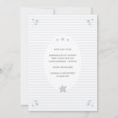 Schattigee Hand getrokken walvis Dusty Blue Baby s Kaart (Achterkant)