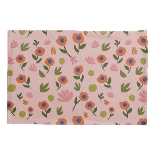 Schattigee hand tekening bloemmotief Kussensloop (Achterkant)