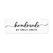 Schattigee Handgemaakte Kleine Bedrijfs of Kinder  Etiket (Voorkant)