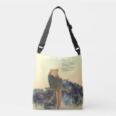 Schattigee handgeschilderde rode panda crossbody tas (Voorkant)